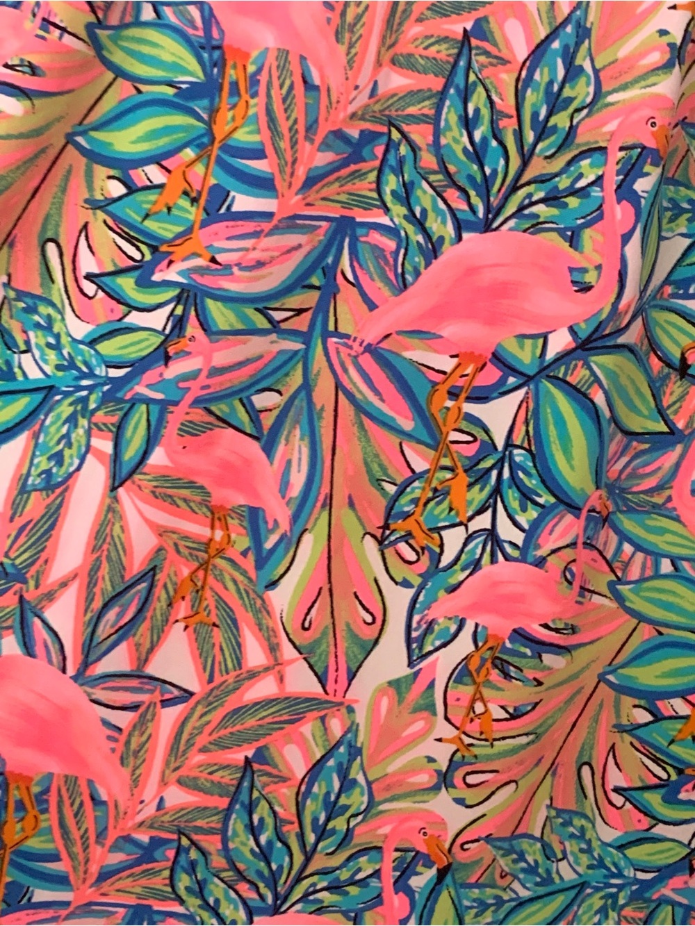 Lulu-B Women’s Medium Tropical Flamingo Floral Print Halter Sleeveless Dress - Picture 4 of 7